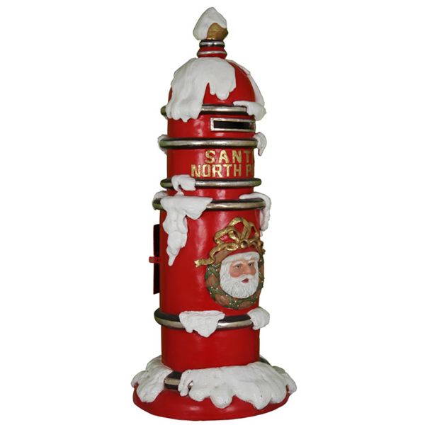Boîte aux lettres du Père Noël enneigée H1m40