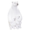 Ours polaire en famille H95cm