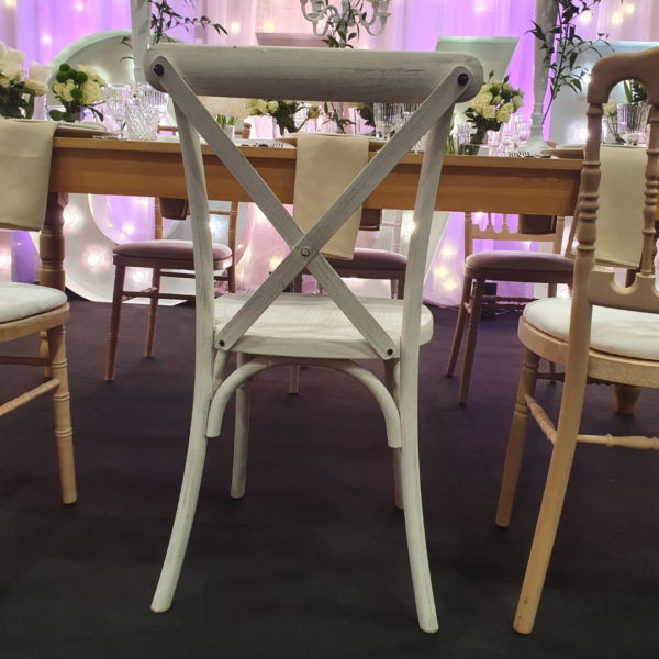 Chaise bistrot Boho- Blanc vieillit