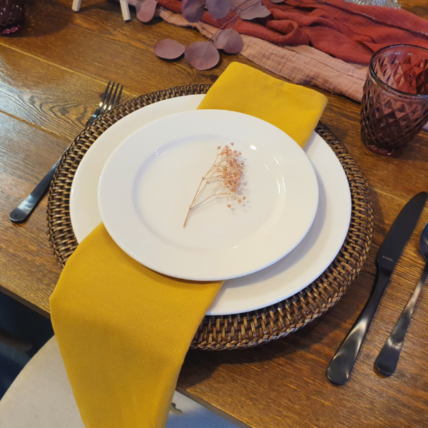 Serviette en tissus- Moutarde