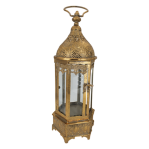 Location Lanterne Orientale dorée - H 40 cm x D 20 cm