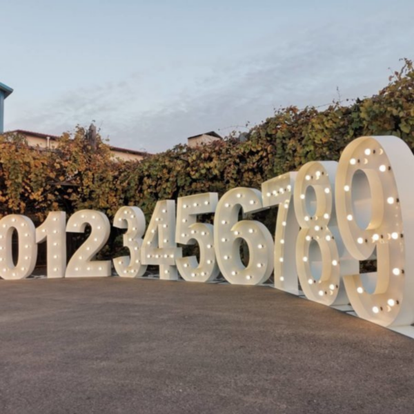 Location Grand Chiffre lumineux de 0 à 9 -Hauteur 1m-Multicolore RGB