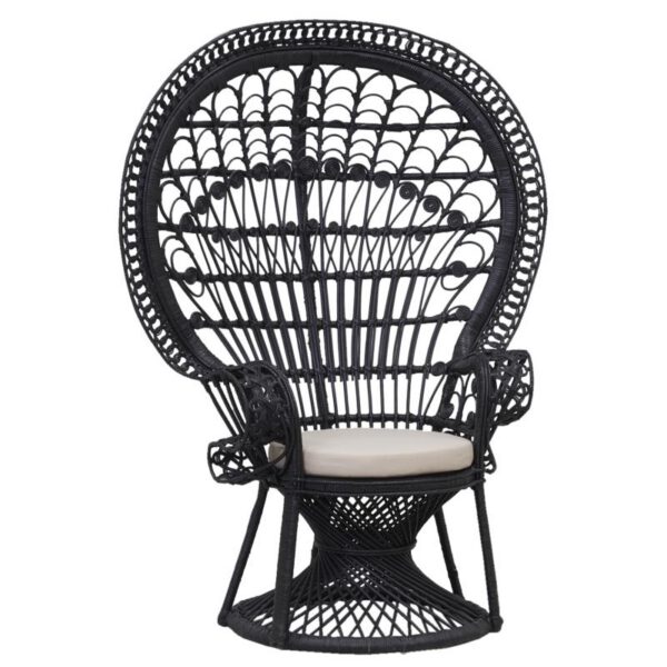 32131 Location Fauteuil Emmanuelle en rotin noir