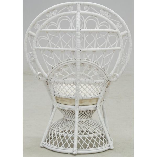 Location Fauteuil Emmanuelle en rotin Blanc