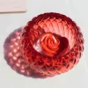 Bougeoir CHLOE rouge (Ø7,5x4cm)
