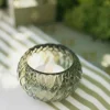 Bougeoir CHLOE vert sauge (Ø7,5x4cm)