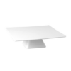 Location Plateau pâtissier carré blanc sur pied H8cm