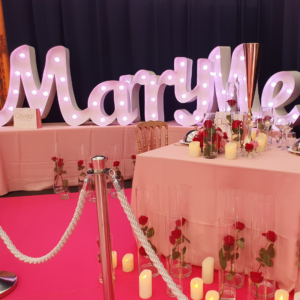 Location Grandes Lettres "Marry Me" lumineuses H 1,20 m - nouvelle génération