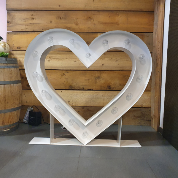 Location Grand symbole "Coeur" lumineux - H 1 m - multicolore RGB