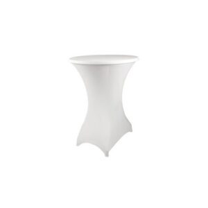 Location housse gueridon Lycra - Blanc (pour table H70cm )