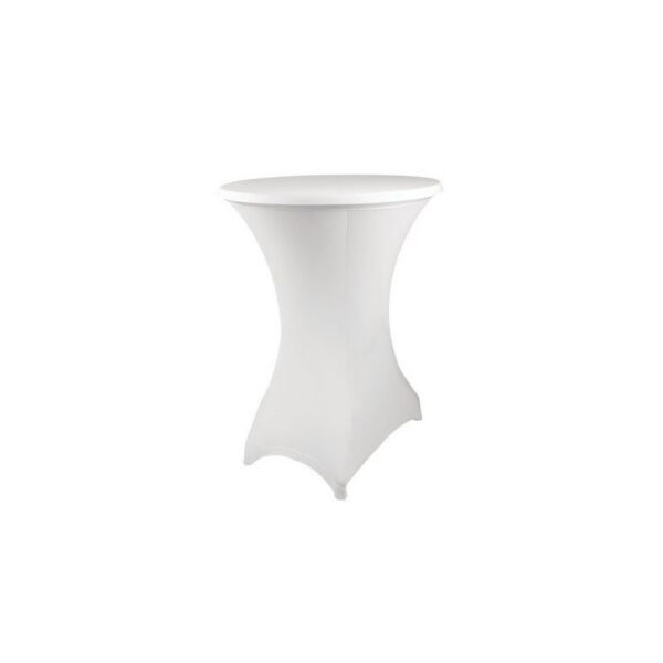 Location housse gueridon Lycra - Blanc (pour table H70cm )