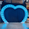 Arche en forme de coeur- lumineux -H2m40- Multicolore RGB