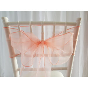 Location nœud de chaise Organza - Abricot