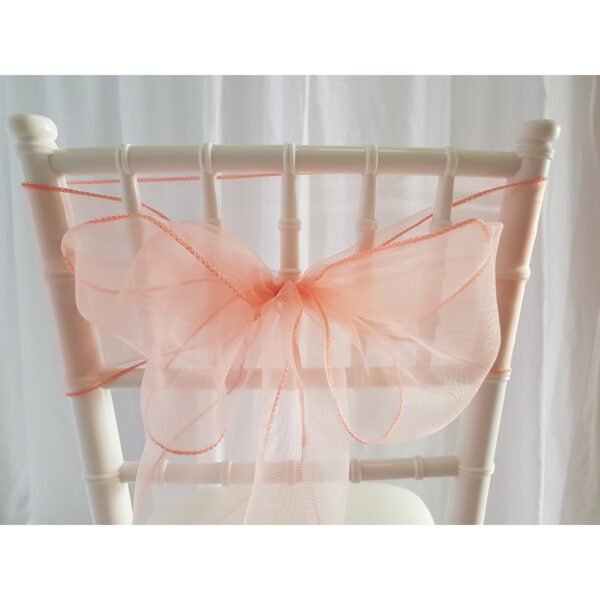 Location nœud de chaise Organza - Abricot