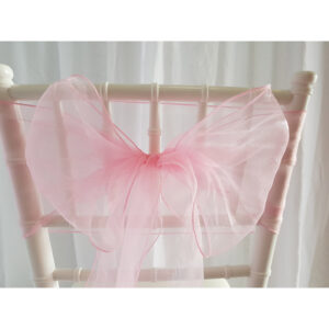 Location nœud de chaise Organza - Rose pâle