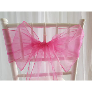 Location nœud de chaise Organza - FUSHIA