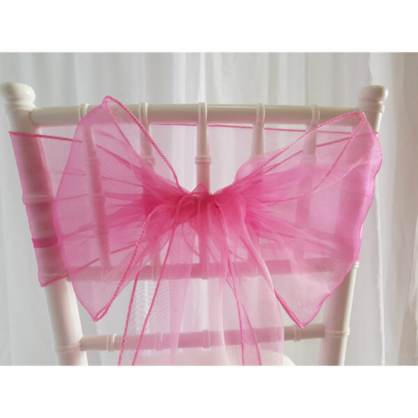 Location nœud de chaise Organza - FUSHIA