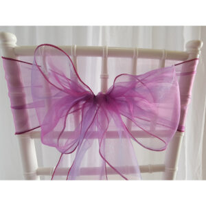 Location nœud de chaise Organza - Violine