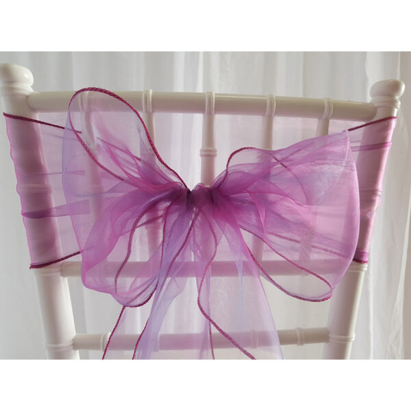 Location nœud de chaise Organza - Violine