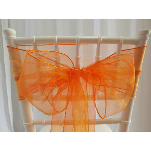 Location nœud de chaise Organza - Orange