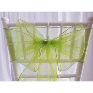 Location nœud de chaise Organza - Vert olive