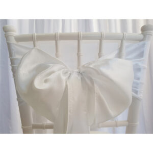 Location nœud de chaise Satin - Blanc