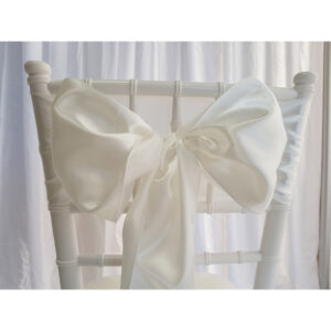 Location nœud de chaise Satin - Ivoire