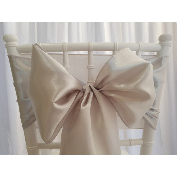 Location nœud de chaise Satin - Gris argent