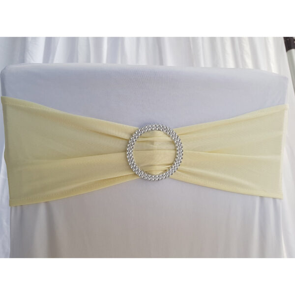 Location bandeau de chaise Lycra - Ivoire