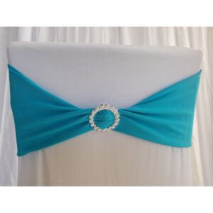 Location bandeau de chaise Lycra - Turquoise
