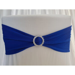 Location bandeau de chaise Lycra - Bleu roi