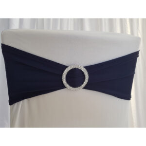 Location bandeau de chaise Lycra - Bleu marine