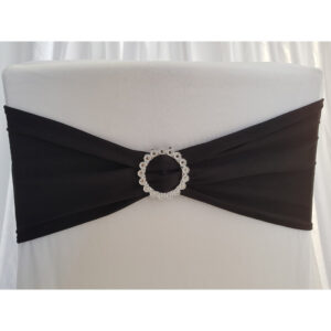 Location bandeau de chaise Lycra - Noir