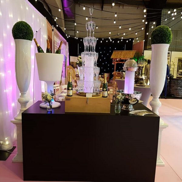 Location buffet plexi noir
