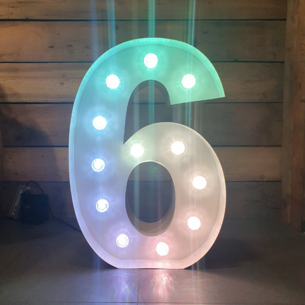 Location Grand Chiffre lumineux de 0 à 9 -Hauteur 1m-Multicolore RGB