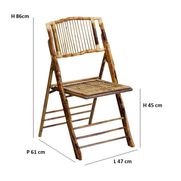 Chaise pliante en bambou- BALI