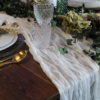 Chemin de table Cheesecloth- BLANC