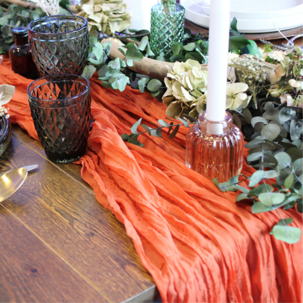 Chemin de table Cheesecloth- TERRACOTTA