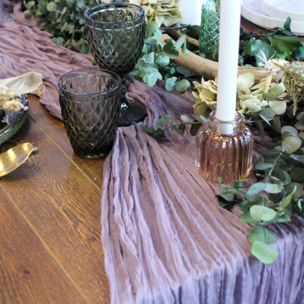 Chemin de table Cheesecloth- MAUVE