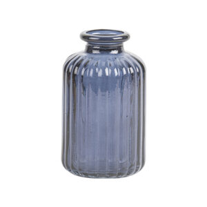 Fiole Giorgia strié en verre marine