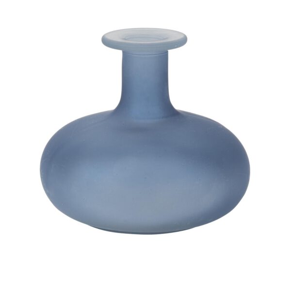 Vase Emy verre bleu orage