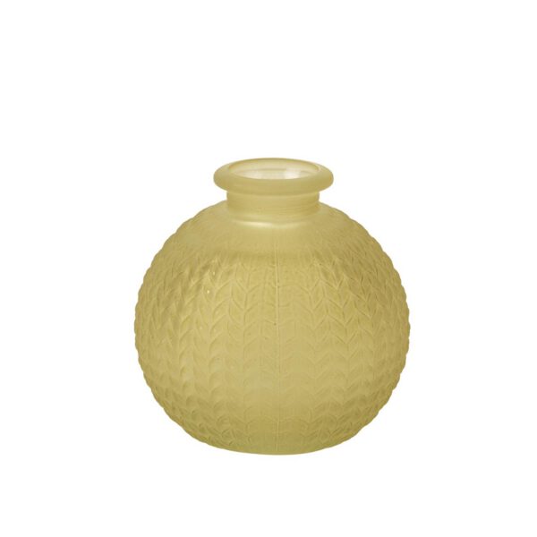 62167-ALICE Vase Alice verre ciselé pistache