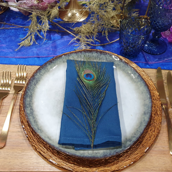 Serviette en tissus - Bleu canard