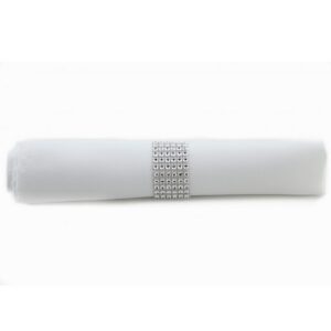 Location rond de serviette Strass - Argent