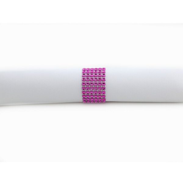 7025 Location rond de serviette Strass - Fushia
