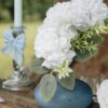 Vase Emy verre bleu orage