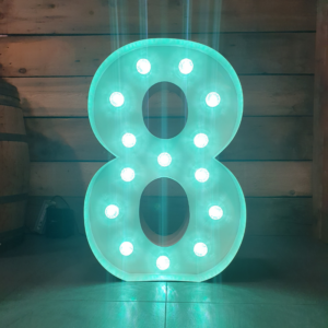 Location Grand Chiffre lumineux de 0 à 9 - Hauteur 1 m - Multicolore RGB