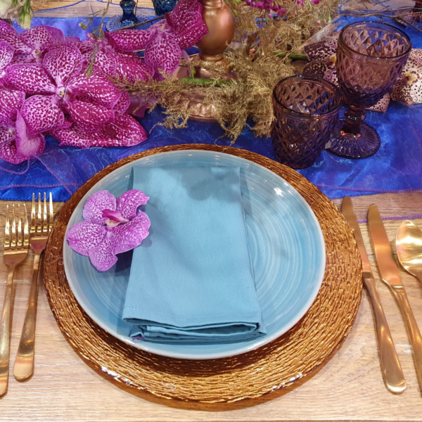 Serviette en tissus - Bleu canard
