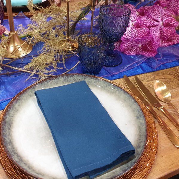 Serviette en tissus - Bleu canard