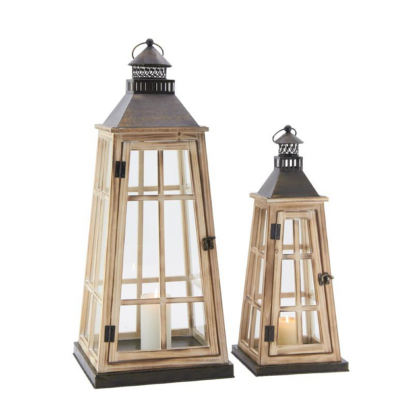 Lanterne en bois 1900- T2 H53cm